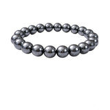 Natural Crystal 8mm Hematite Bracelet (Grey)