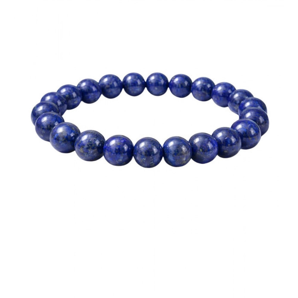Natural Crystal 8mm Lapis Lazuli Bracelet (Dark Purple)