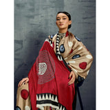 Women's Satin Crepe Printed Saree With Unstitched Blouse 5.5Mtr (Multicolor)