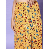 Women's Polyester Floral Side Zip Skirt (Multicolor)