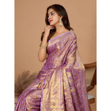 Women's Jacquard Saree With Unstitched Blouse 5.5Mtr (Multicolor)