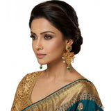 Multi-colored zinc alloy gold-plated earrings for women, avoid water and harsh chemicals