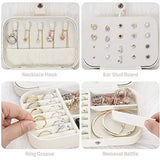 White-Cream PU Leather Solid Jewelry Storage Box for portable jewelry organization