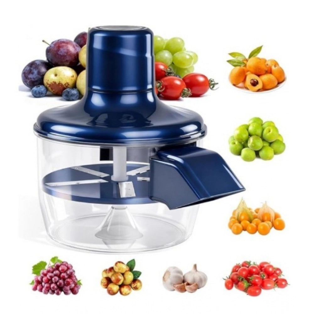 Blue plastic solid electric automatic peeler for easy and efficient fruit & vegetable peeling