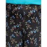 Multi-colored cotton lycra floral elasticated jeggings for girls, versatile athletic wear with a fashionable twist