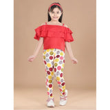 Multicolor cotton lycra floral elasticated jeggings for girls, comfortable stretchy activewear