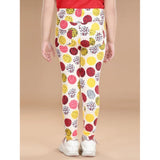 Multicolor cotton lycra floral elasticated jeggings for girls, comfortable activewear with floral pattern