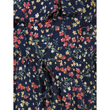 Multicolor polyester moss floral sleeveless jumpsuit for girls, vibrant floral pattern on display
