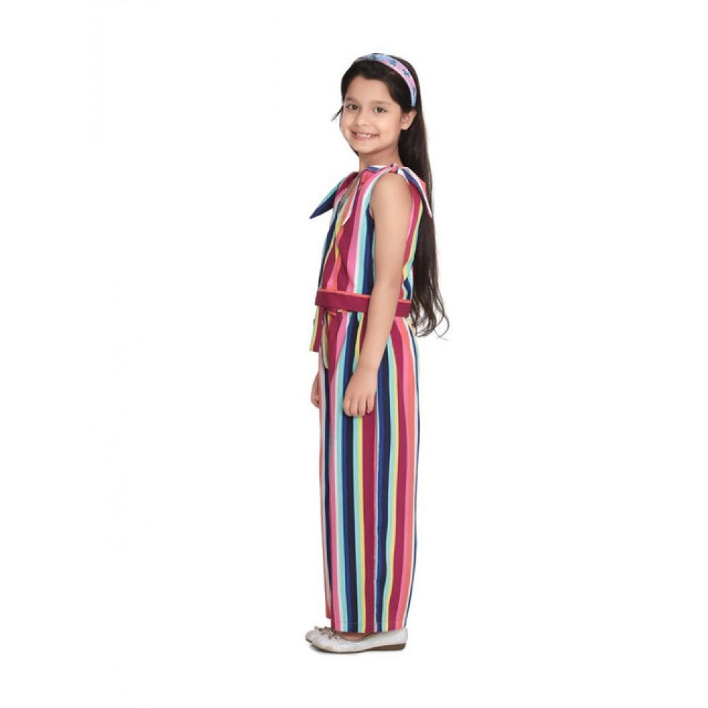 Multicolor polyester crepe floral cold shoulder crop top & pallazo set, vibrant floral pattern on casual wear