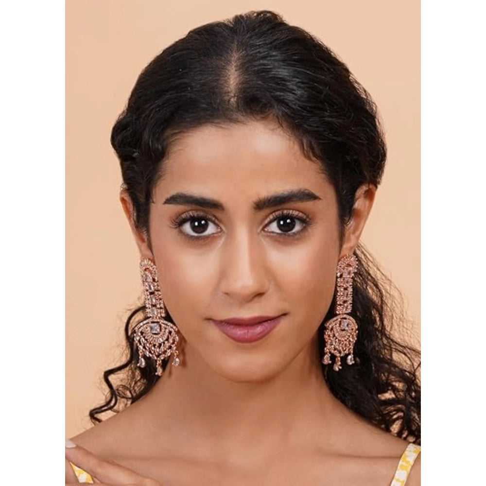 Women's brass silver plated white drop earrings, ideal for accessories collections, keep dry and store securely