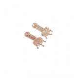 Women's white brass silver plated drop earrings, delicate accessories for fashion-forward style