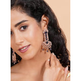 Blue brass silver plated drop earrings, perfect for accessories collection, keep dry for care