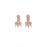 Women's pink brass silver plated drop earrings, accessories for stylish occasions
