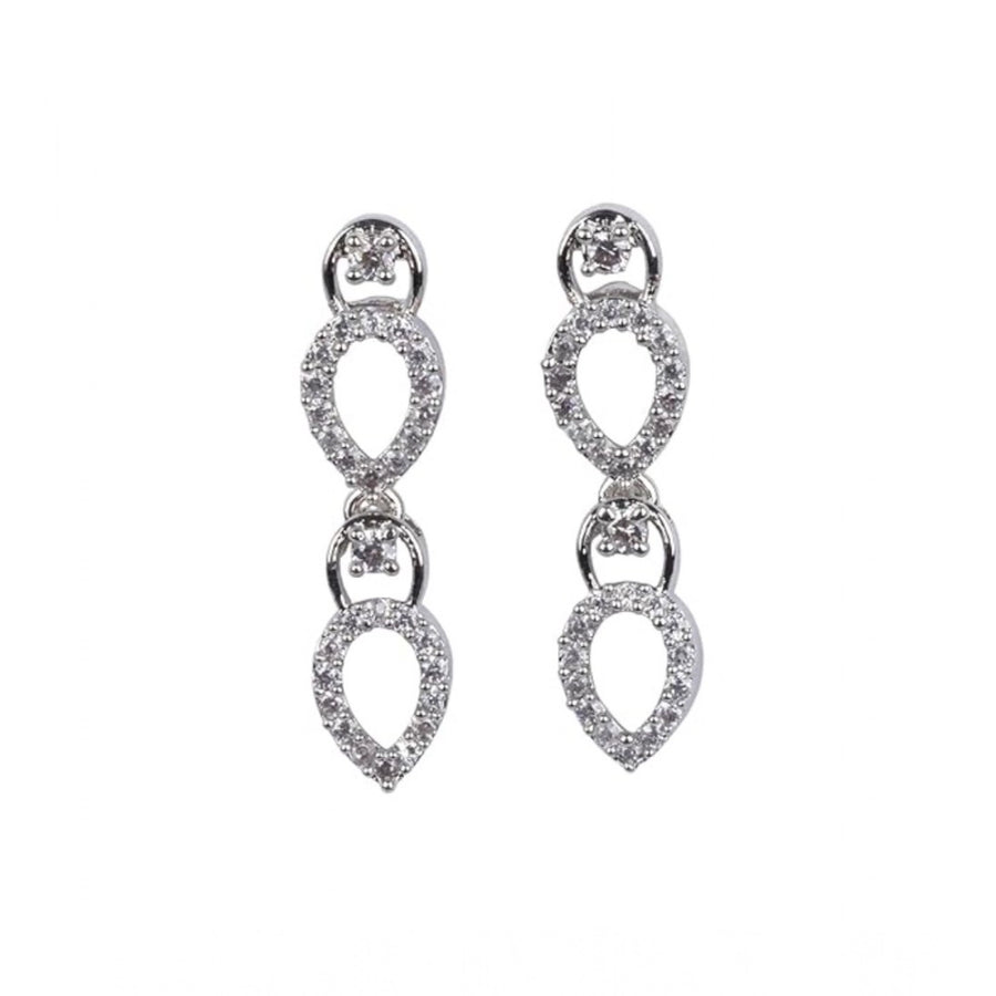 Women's brass silver-plated necklace set (Silver), elegant jewelry for fashionable women, store carefully to maintain shine