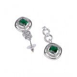 Green brass silver plated necklace set, stylish women's jewelry for accessories on display