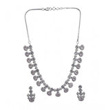 White brass silver plated necklace set for women's fashion accessories, store jewelry properly for longevity