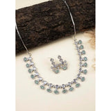 Turquoise brass silver-plated necklace set for women, accessorize your style