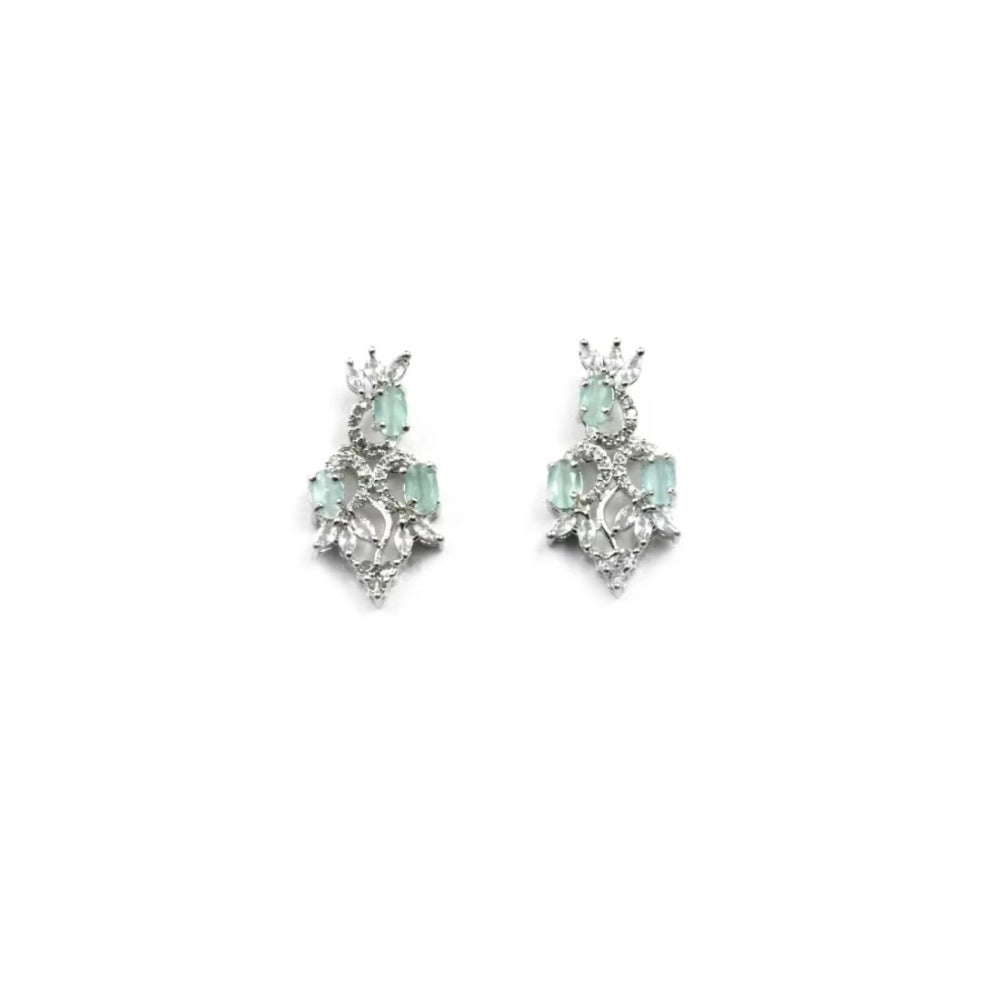 Turquoise brass silver plated women's necklace set, elegant accessories for fashion-conscious ladies