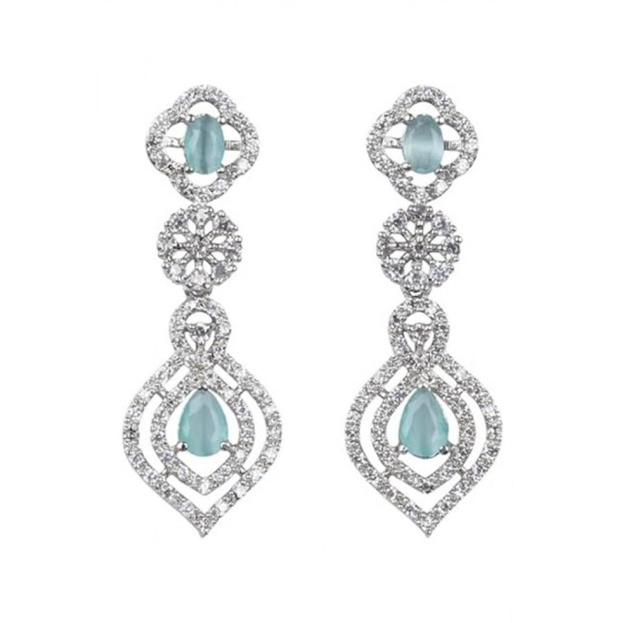 Turquoise brass silver-plated women's necklace set for accessories, store and care instructions apply