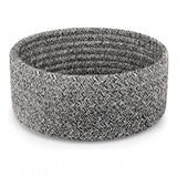 Cotton 8x3 Inch Kidi Round 1 Pcs Bedside Organizer With Out Lid (Black)