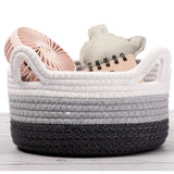 Cotton Pack Of_1 Cat Basket 8x4 Inch Storage Basket For Clothes (Multicolor)