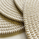 Cotton Dining Table Round Placemat Mats Set of 4 (Beige-White)