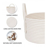 Cotton Pack Of_1 Basket 7x5 Inch Storage Basket For Clothes (White)
