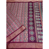 Wine cotton blend printed saree with unstitched blouse (5.5mtr), vibrant Indian women's fashion accessory