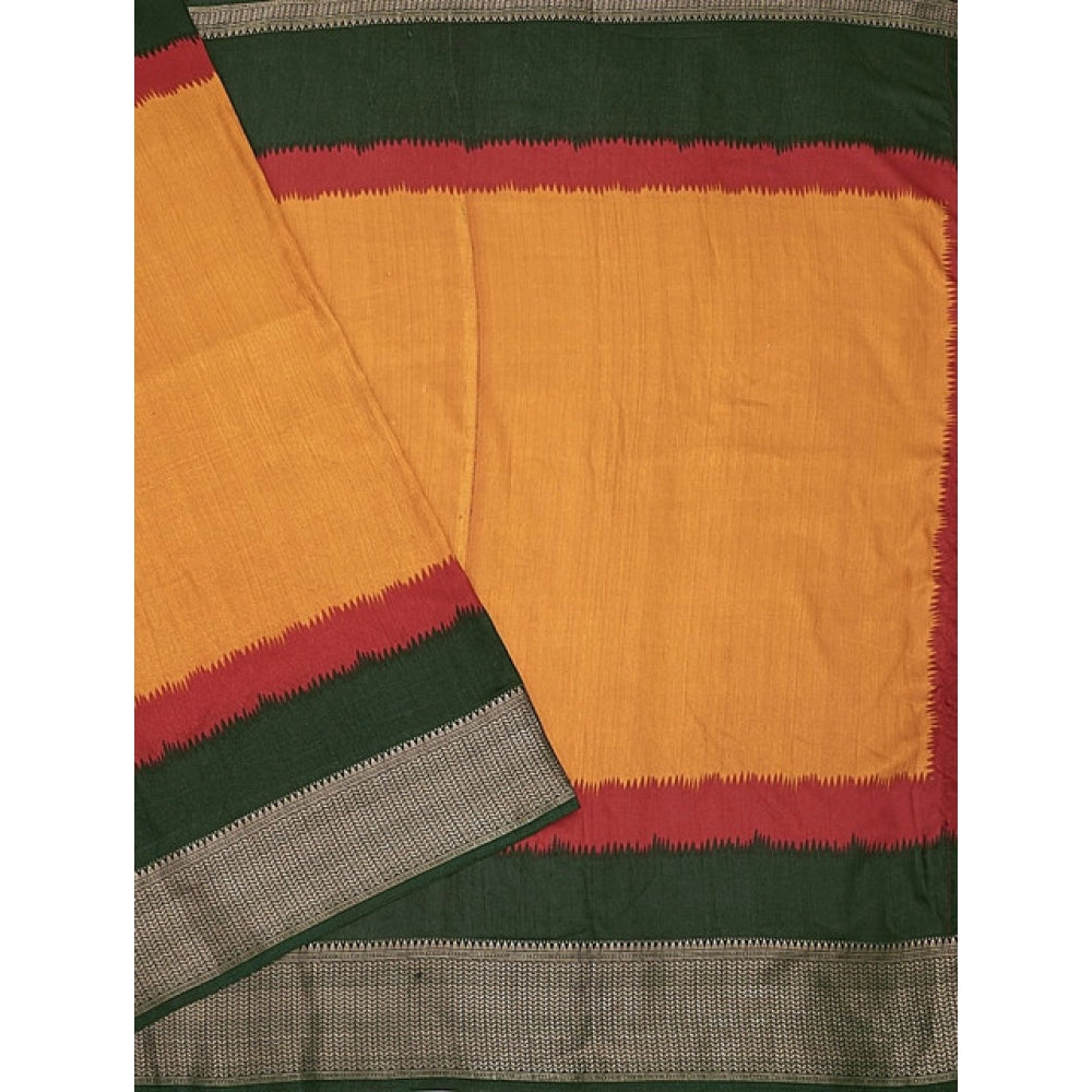 Multicolor cotton silk solid saree with unstitched blouse (5.5Mtr), women's traditional Indian attire on hanger