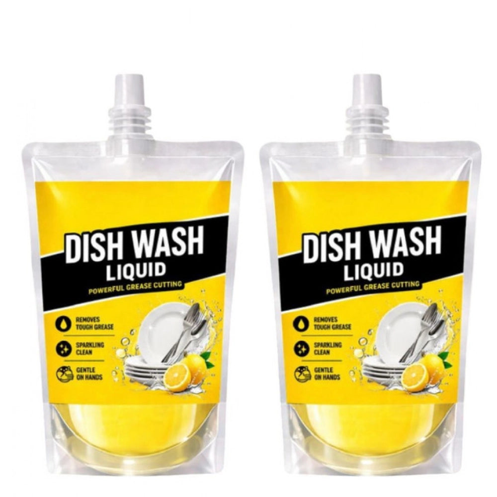 Fresh fruit dishwash liquid pouches (2 pack) for kitchen cleaning, long shelf life (1 year)