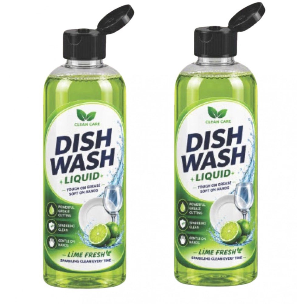 Fresh fruit-scented dishwash liquid bottles (pack of 2), 100mL each, for sparkling kitchen cleanliness