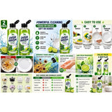 2 x 100ML fresh fruit dishwash liquid bottles for sparkling kitchen cleanliness