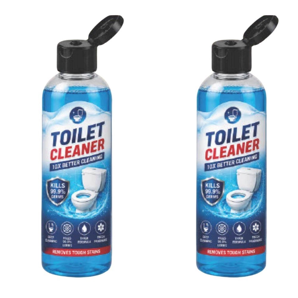 Ultra clean toilet gel, pack of 2 bottles (100ML), removes yellow stains, fresh fruit scent