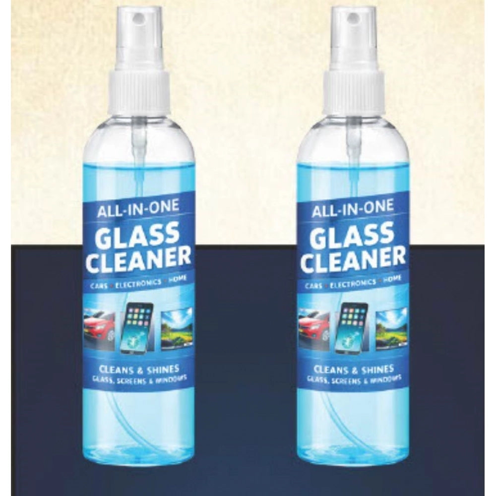 All-in-one glass cleaner spray bottles (2 pcs), fresh fruit scented, removes dirt & dust