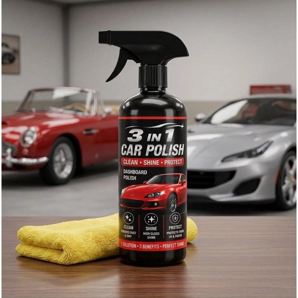1 pack of fresh fruit-scented 100 ML 3-in-1 Car & Bike Polish Spray Bottles, ideal for auto detailing
