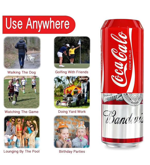Red silicone beer can cover sleeve for 500ml beverage cans, insulating and reusable for parties