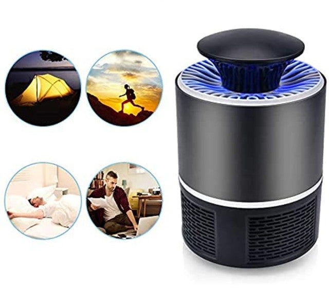 Multicolor UV LED mosquito killer lamp that traps flying insects using eco-friendly, chemical-free technology