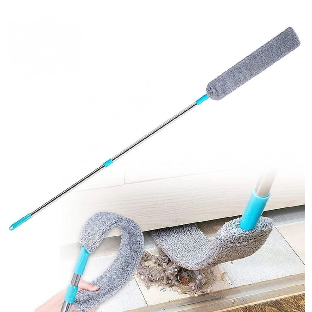 { "alt_text": "Grey microfiber flexible mop set with handles, deep cleaning tool for floors and kitchen surfaces" }
