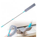 { "alt_text": "Grey microfiber flexible mop set with handles, deep cleaning tool for floors and kitchen surfaces" }