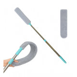{ "alt_text": "Grey microfiber flexible mop set with handles, deep cleaning tool for floors and kitchen surfaces" }