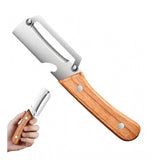 { "alt_text": "Multicolor stainless steel vegetable peeler set with bottle opener, multi-functional kitchen tool for peeling" }