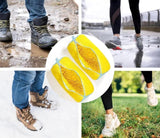 Yellow laundry shoe washing bag designed for use in washing machines and dryers, protecting shoes and machine.