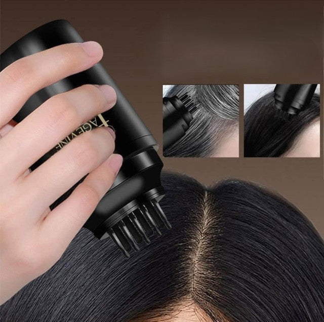 Black hair color pen stick with built-in comb for temporary root and hairline touch-ups for men and women