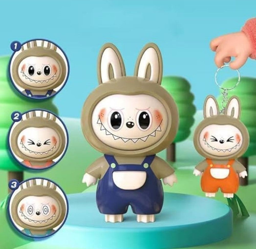 Labubu Face Changing Keychain (Multicolor)