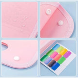 { "alt_text": "Multicolor plastic file folder organizer, large 13 compartment document storage solution for office school home use" }