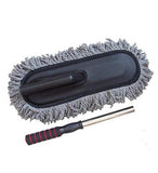 Grey microfiber car duster brush for washing cars, sofas, and windows, effective for removing dust and dirt