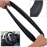 Green soft silicone universal steering wheel cover providing anti-slip grip and protection for car steering wheel