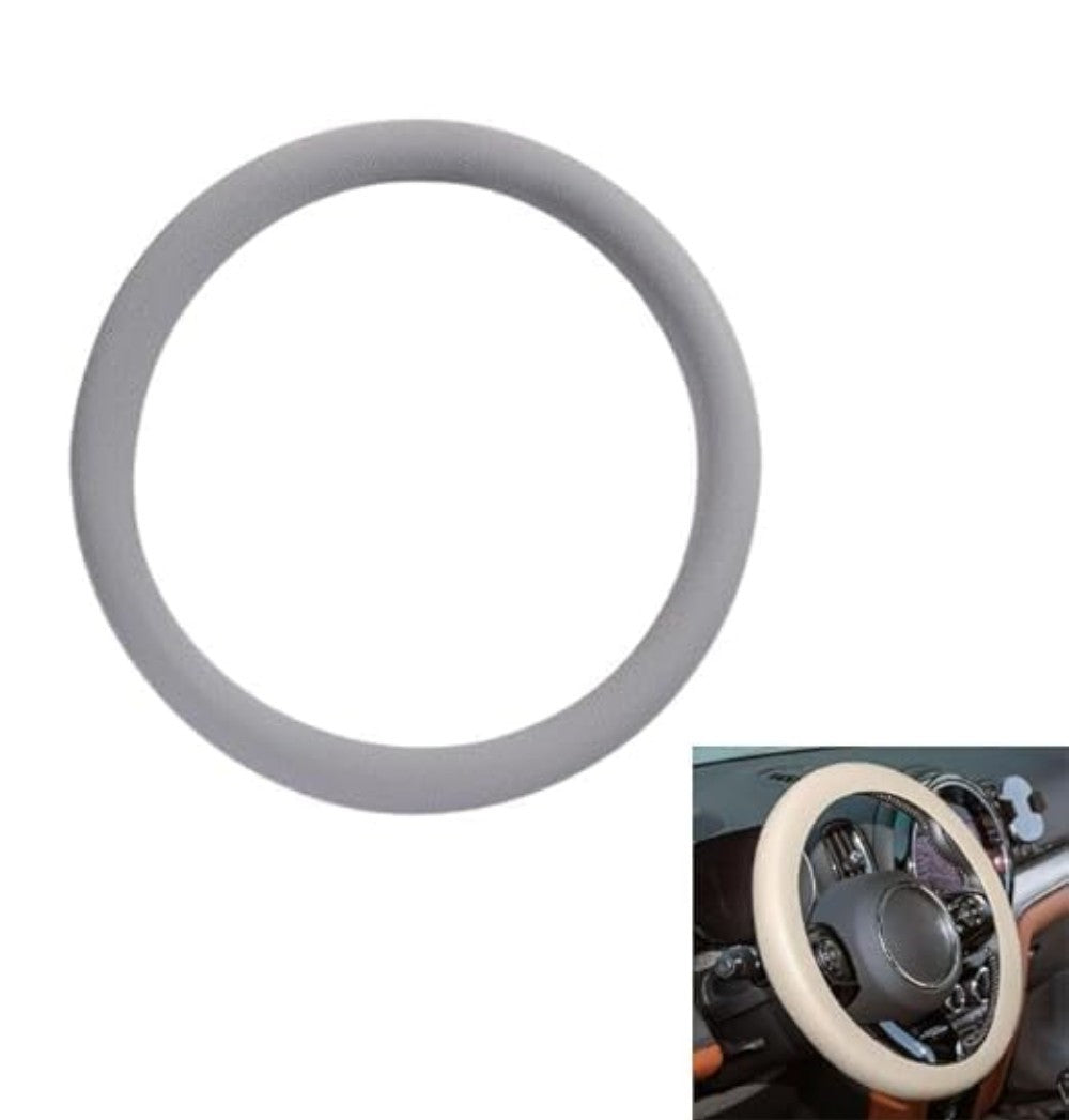 Green soft silicone universal steering wheel cover providing anti-slip grip and protection for car steering wheel
