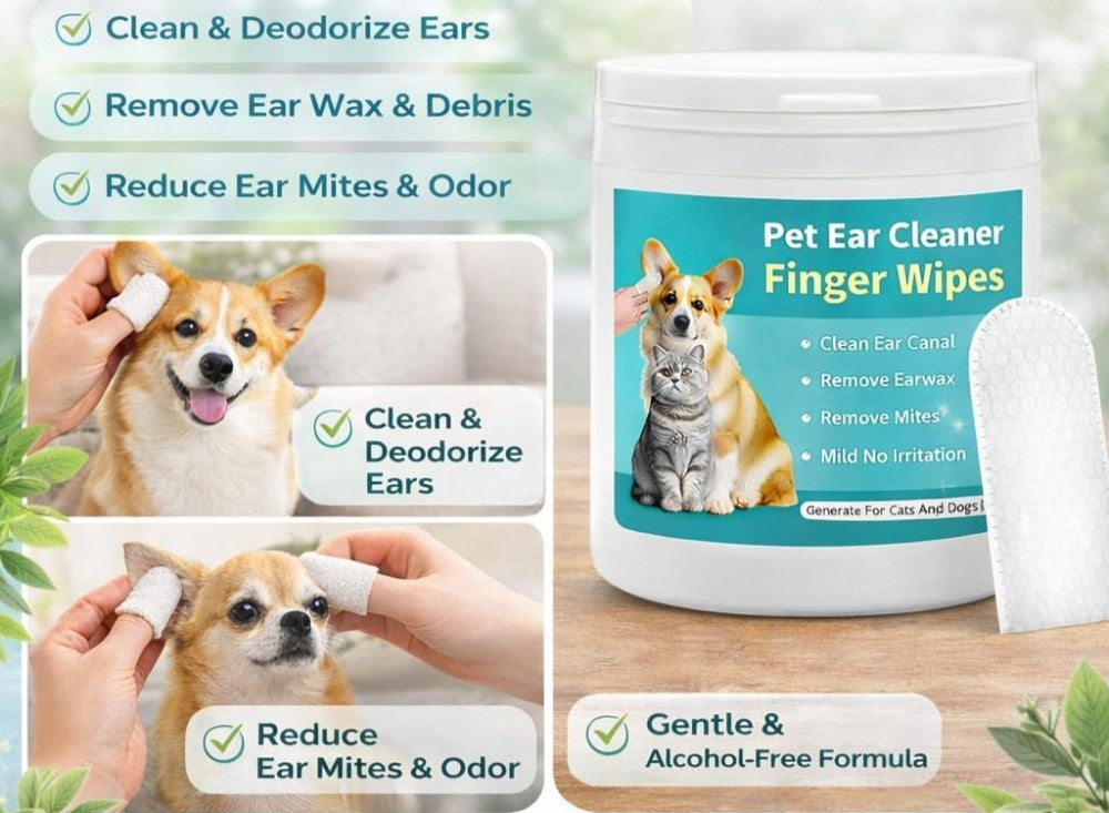 Pet Ear Cleaning Wipes (White)
