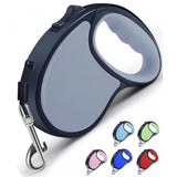 { "alt_text": "Multicolor nylon retractable pet leash 5 meter dog walking gear for safe pet control" }